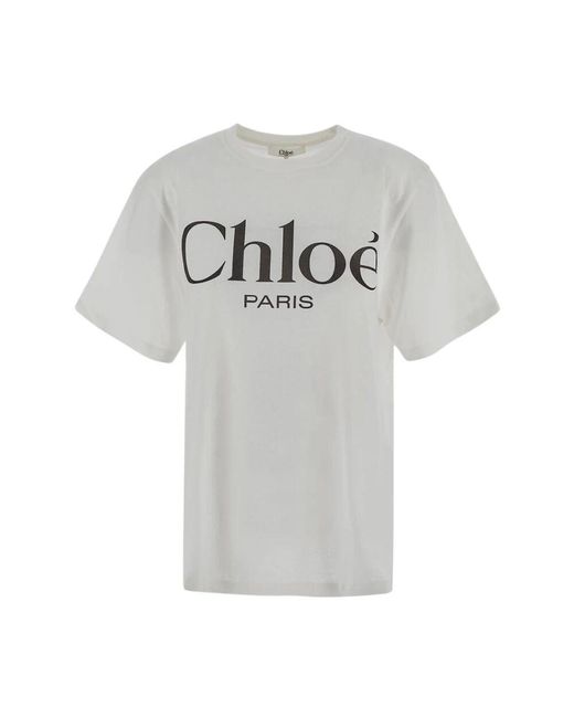 Chloé Gray Damen T-Shirt Mode Kleidung