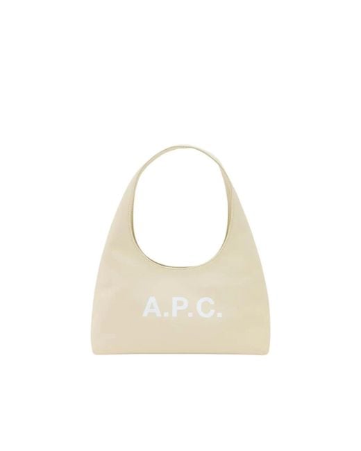 A.P.C. White Shoulder Bags