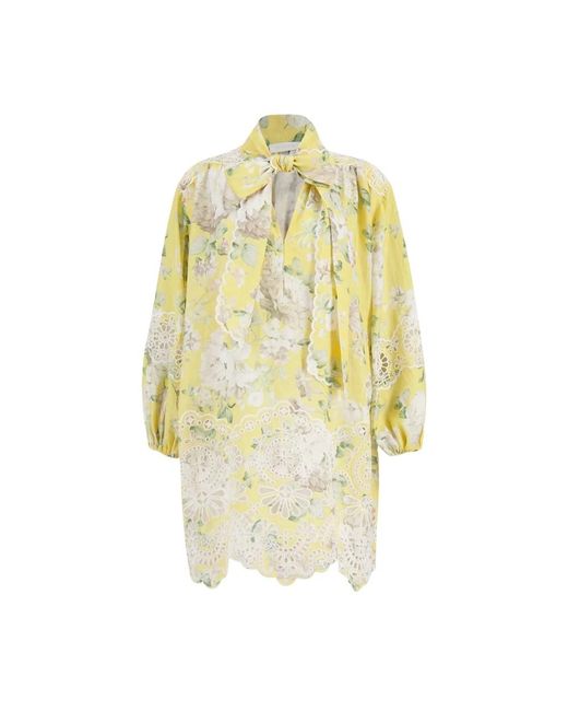 Zimmermann Yellow Short Dresses