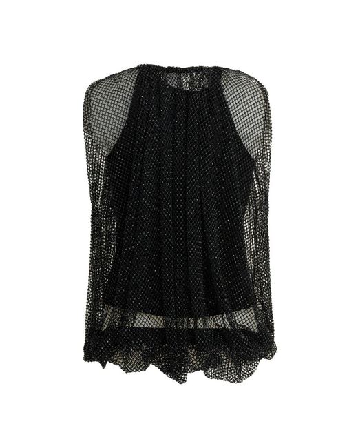 Sportmax Black Sleeveless Tops