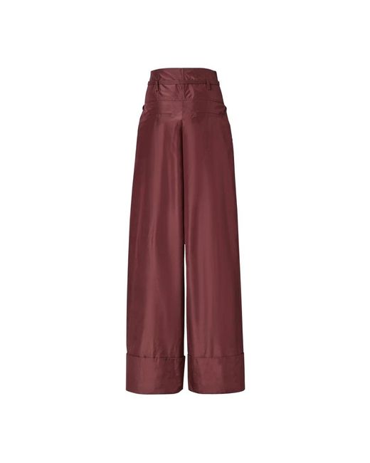 Fendi Red Wide Trousers