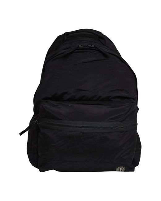Stone Island Black Backpacks