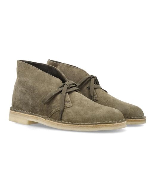 Clarks Green Lace-Up Boots for men