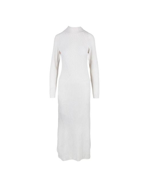 Eleventy White Knitted Dresses