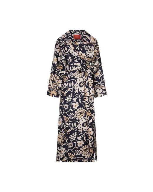 LaDoubleJ Black Blaues Seiden Maxikleid