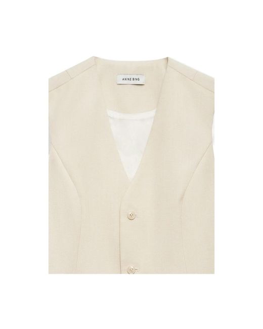 Anine Bing White Vests