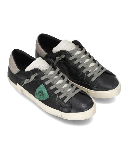 Philippe Model Schoenen ,Zwart ,Katoen Prsx Tennis in het Black voor heren
