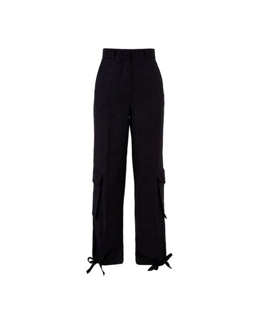 Straight Trousers Beatrice B. en coloris Black