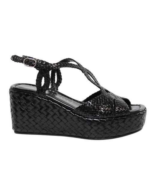 Pons Quintana Black Wedges