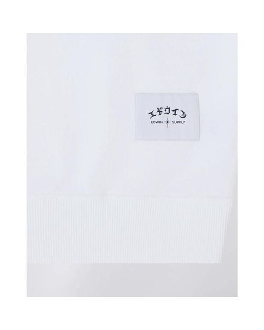 Edwin Hoodies & Sweatvesten ,Wit ,Sweatshirts in het White voor heren