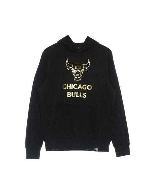 KTZ Black Lightweight Hooded Sweatshirt Nba And Metallic Hoody Chibul for men