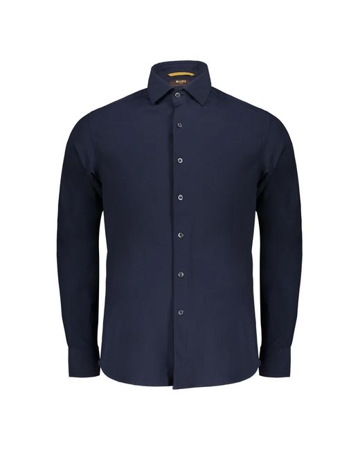 Moorer Blue Casual Shirts for men