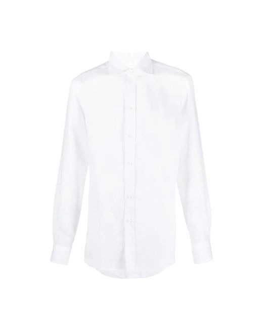 Camicia bianca casual a maniche lunghe di Ralph Lauren in White da Uomo