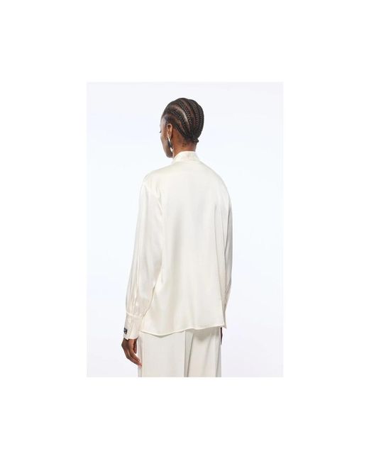Erika Cavallini Semi Couture Camicia Bianca in het Natural