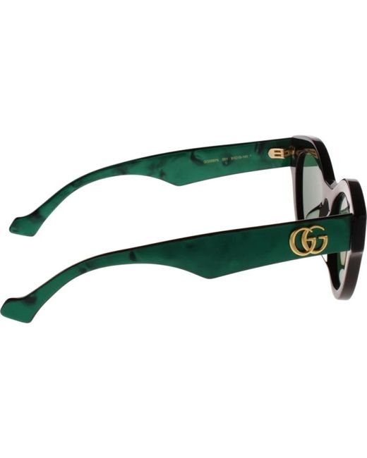Gucci Green Ikonoische sonnenbrille mit einheitlichen gläsern