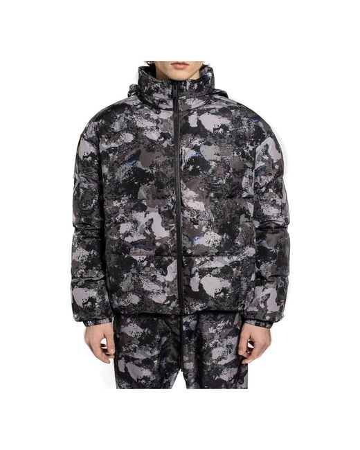 Marcelo Burlon Gray Winter Jackets for men