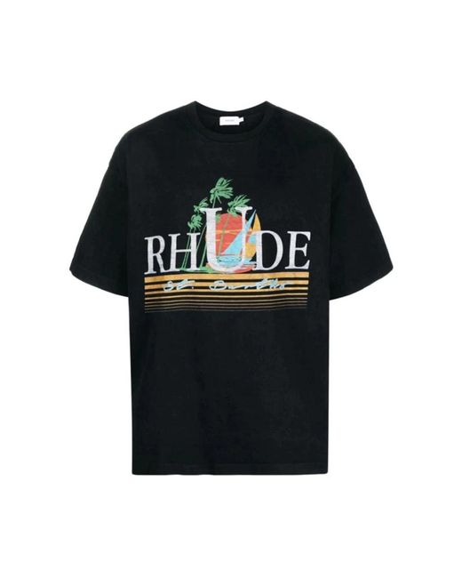 Rhude Black T-Shirts for men