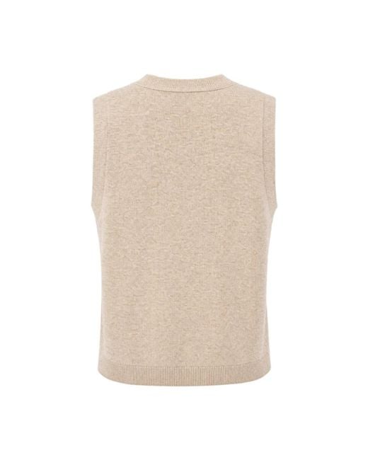 Bruuns Bazaar Natural V-Neck Knitwear