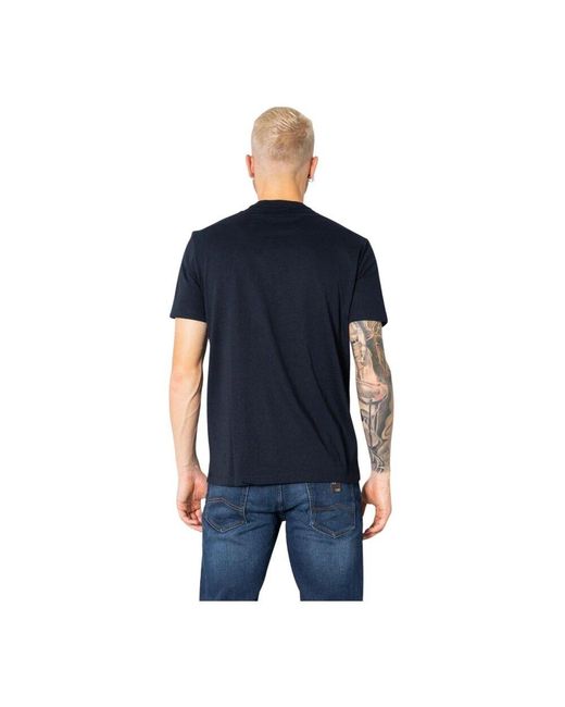 ARMANI EXCHANGE Blauer print crew neck tee in Blue für Herren