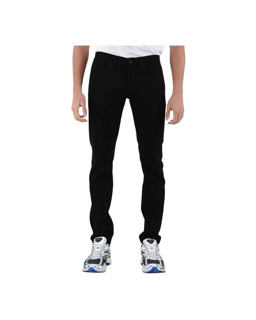 Slim-Fit Jeans di Dondup in Black da Uomo