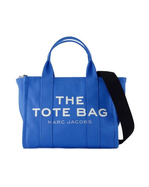 Marc Jacobs Blue Blaue Baumwoll-Tote-Tasche Mit Griffen