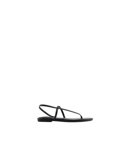 ARMANI EXCHANGE Black Flat Sandals