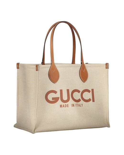 Gucci Natural Shopping Bags