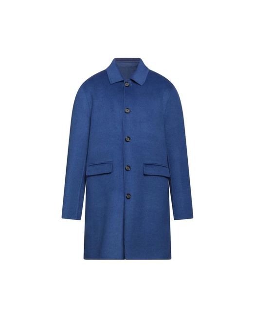 Paolo Pecora Single-Breasted Coats in het Blue voor heren