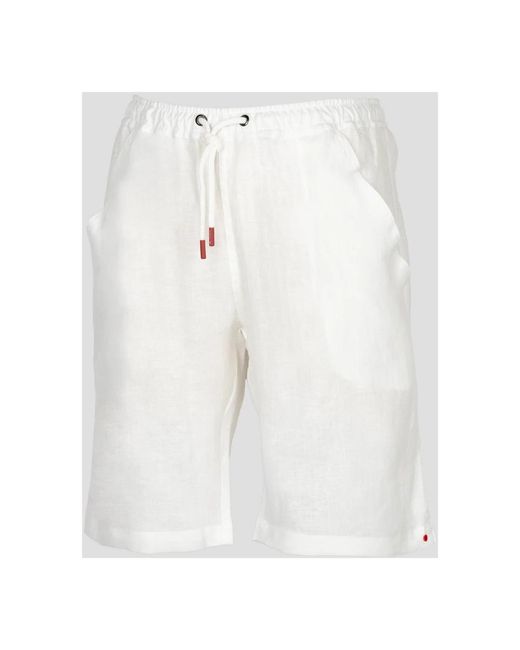 Kiton White Casual Shorts for men
