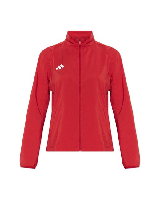 Adidas Fitness ,Rood ,Leer Adizero Essentials Jacket in het Red