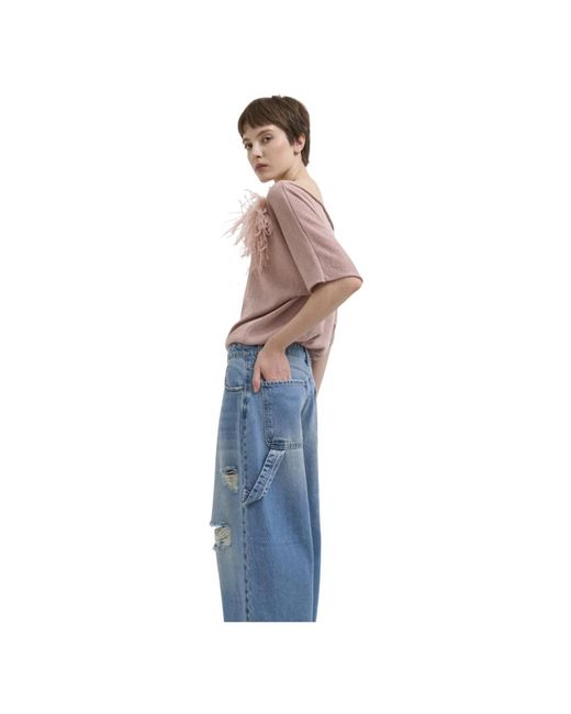 Soallure Blue Wide Jeans