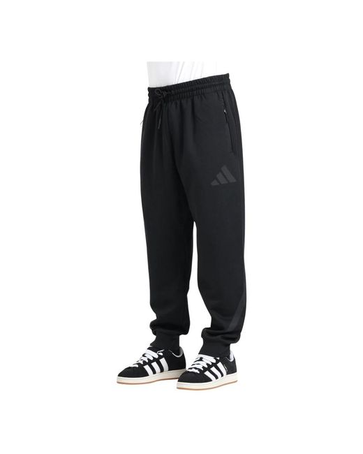 Adidas Fitness ,Zwart ,Katoen Teamwork Geïnspireerde Sportbroek in het Black voor heren