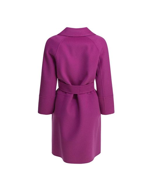 Max Mara Purple Belted Coats
