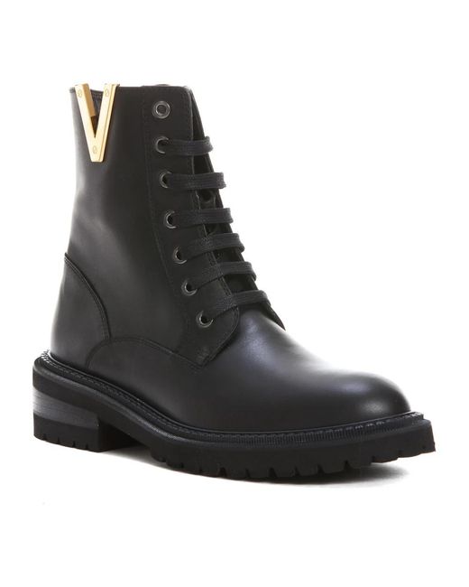 Via Roma 15 Black Lace-Up Boots