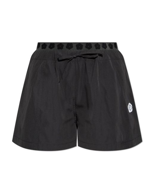 KENZO Korte Broeken ,Zwart ,Katoen Boke Flower 2.0 Mini Shorts in het Black