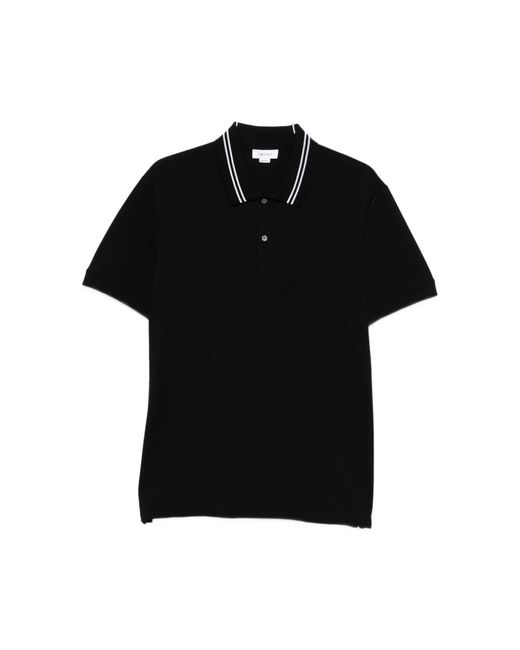 McQueen Tops ,Zwart ,Katoen Zwarte Streepdetail Korte Mouw Sweater in het Black voor heren