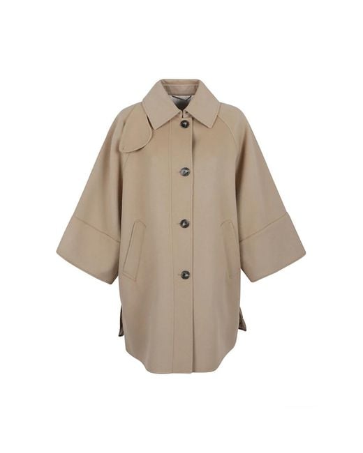 Single-Breasted Coats Weekend by Maxmara de color Natural