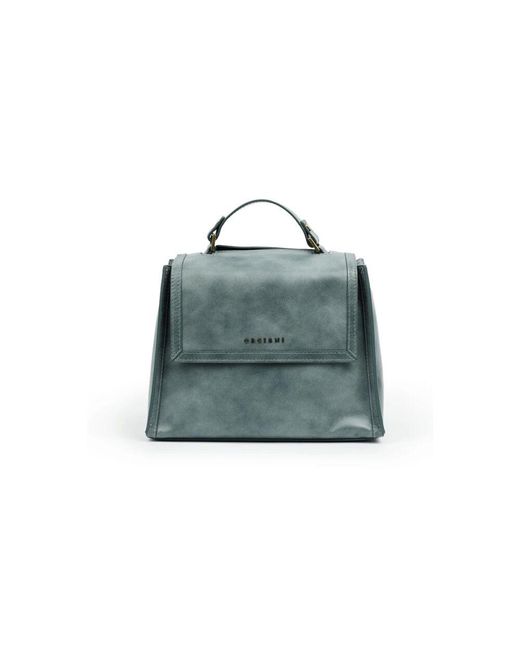 Orciani Green Kleine leder umhängetasche