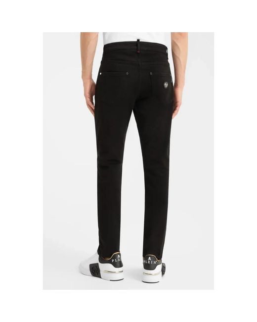 Philipp Plein Black Straight Fit Jeans for men