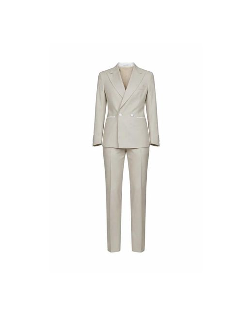 Tagliatore Kostuums ,Wol Double-Breasted Suit Set in het White voor heren