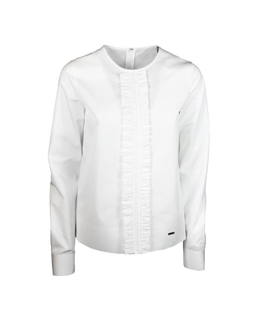 DSquared² Overhemden ,Wit ,Katoen 100C Camicia Blouse in het White