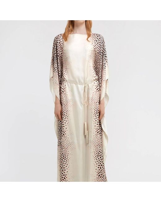 Roberto Cavalli Kleedjes ,Haaienprint Kaftan Ivoor Vrouw in het Natural