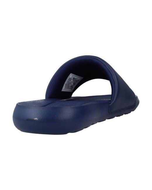 Nike Blue Sliders