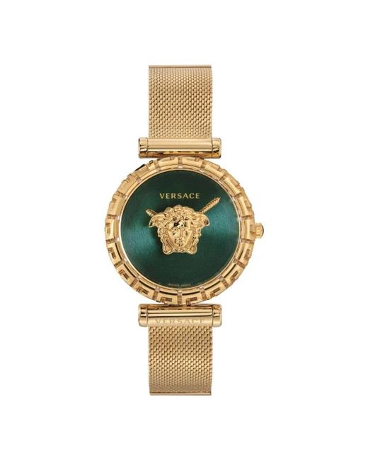 Versace Accessoires ,Grijs ,Fabric Watches in het Metallic