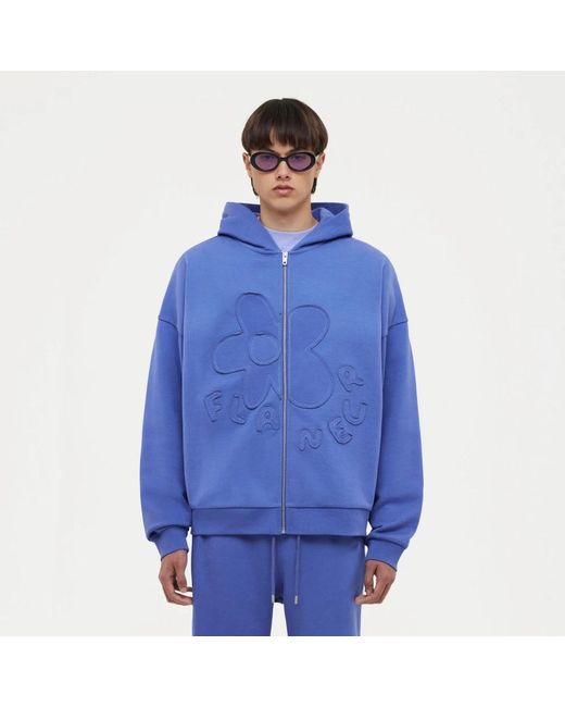 flâneur Zip-Throughs in het Blue voor heren