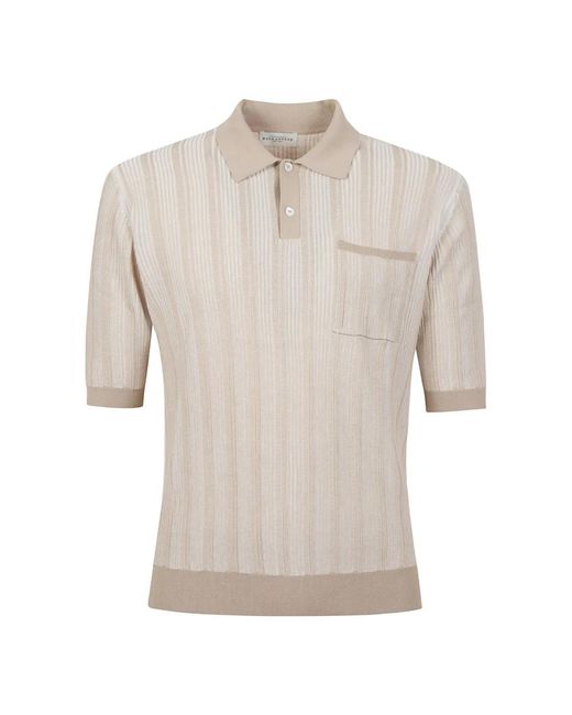 Ballantyne Poloshirt Met Korte Mouwen in het Natural voor heren