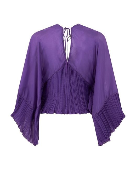 Alberta Ferretti Purple Blouses