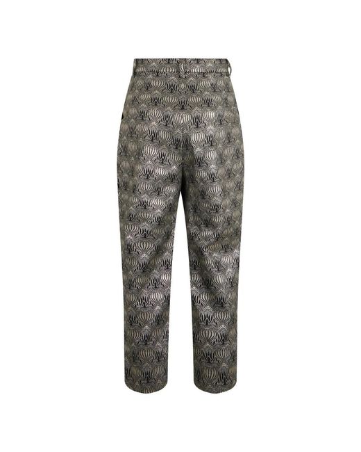 Alberta Ferretti Gray Cropped Trousers