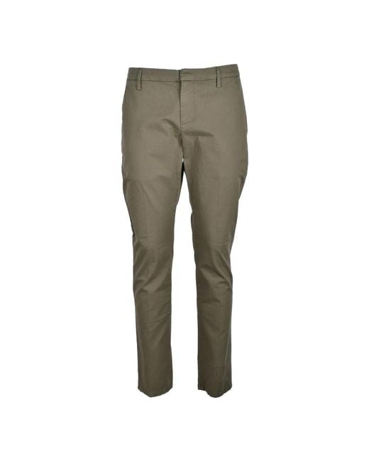 Dondup Gray Slim-Fit Trousers for men