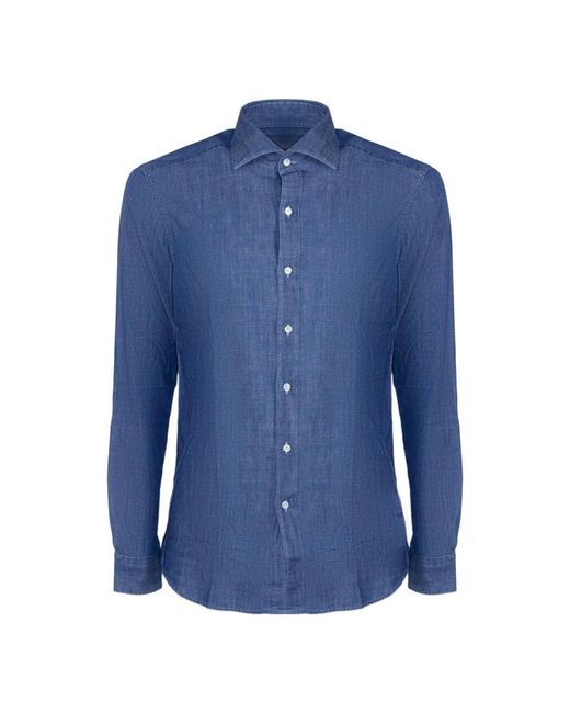 Fay Blue Denim Shirts for men